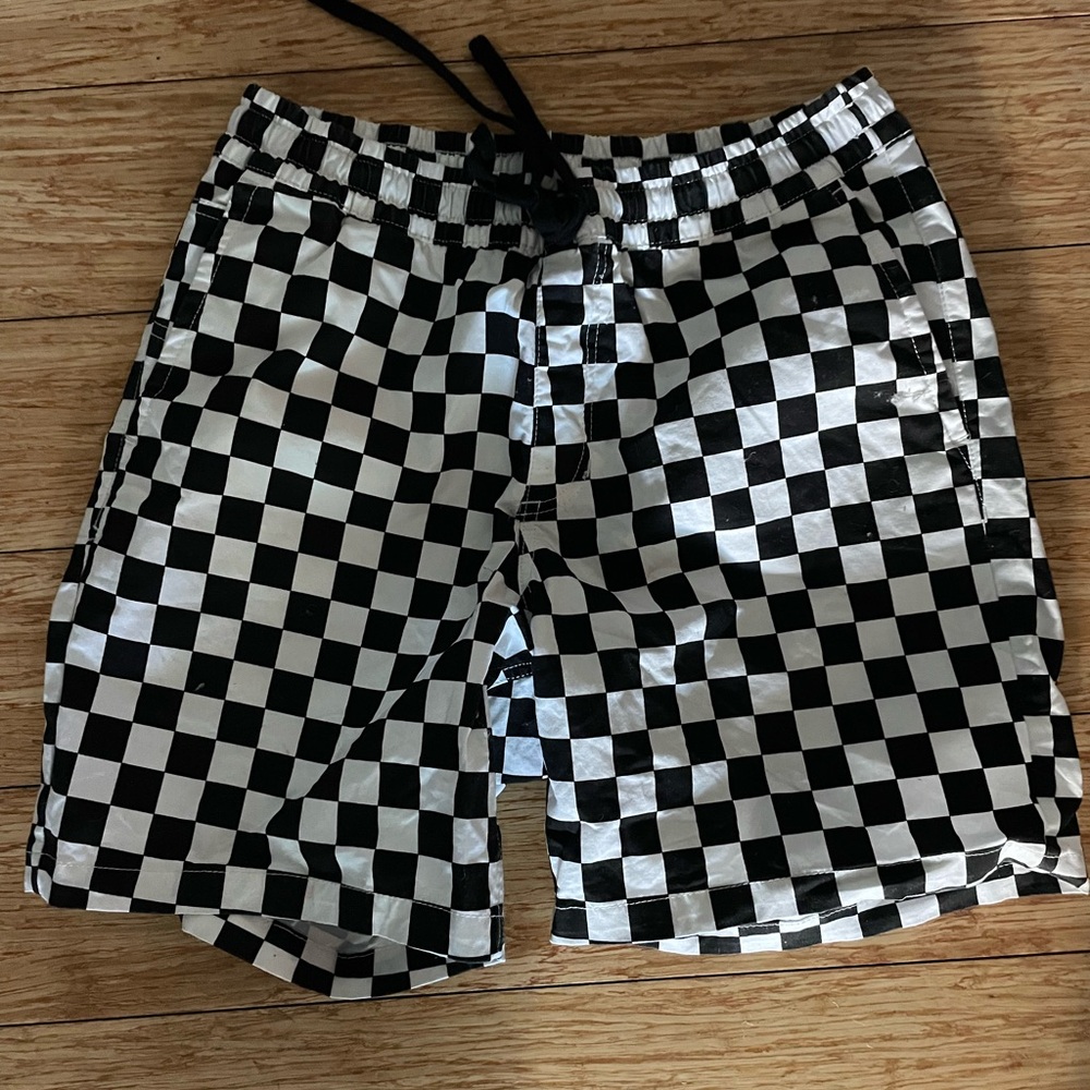 Vans Black and White Checkered Board Shorts